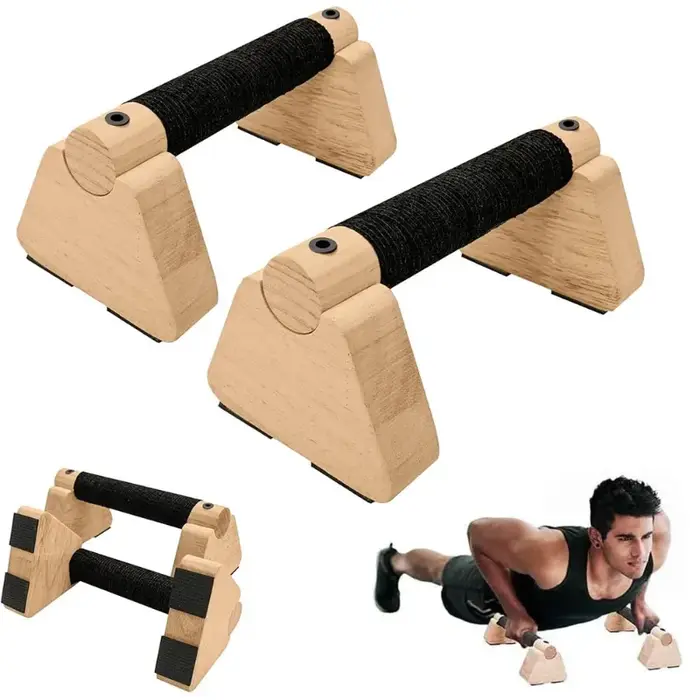 1 paire de barres de musculation en bois