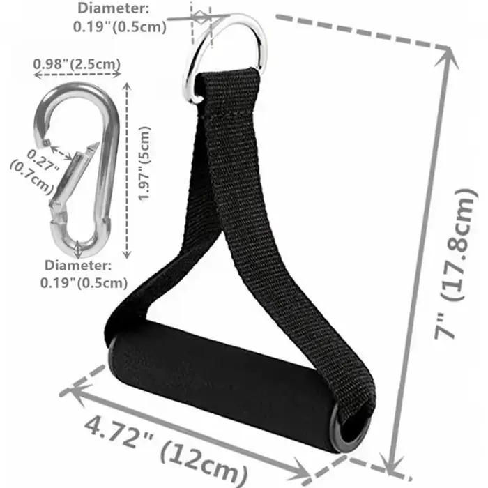Poignée de gymnastique poignées en mousse Extra larges pour Fitness Crossfit levage traction entraînement robuste anneau en D tirer corde câble Tube accessoires