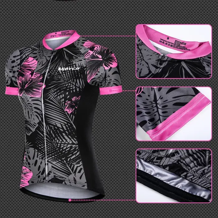 Maillot de cyclisme à manches courtes pour femme