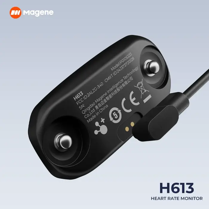 Magene H613 moniteur de fréquence cardiaque sangle pectorale fendue 3 canaux Bluetooth capteur de fr