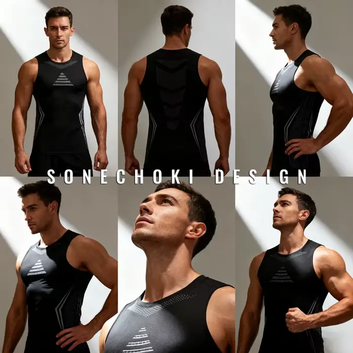 Débardeur de compression sans manches pour homme
