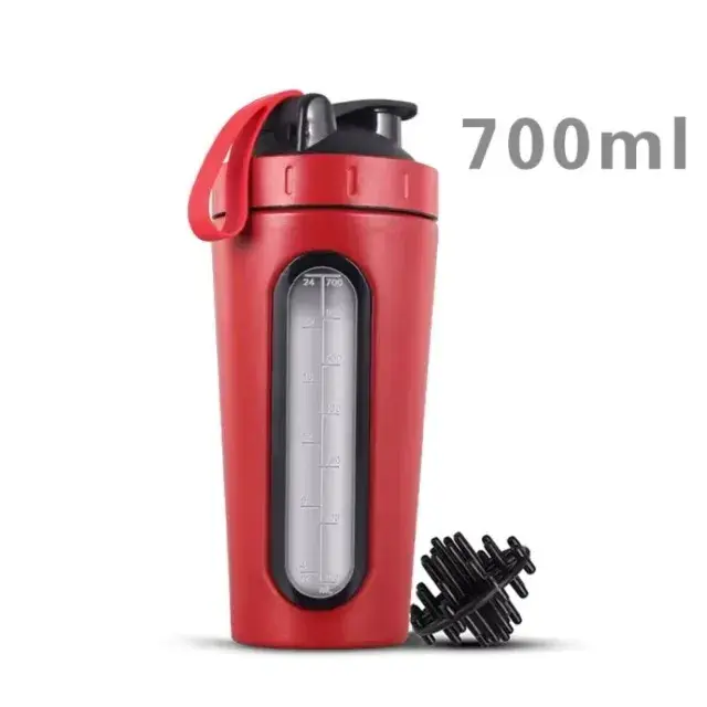 Bouteille shaker sport 700 ml en acier inoxydable