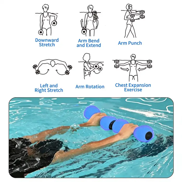 2 haltères aquatiques en EVA haute densité