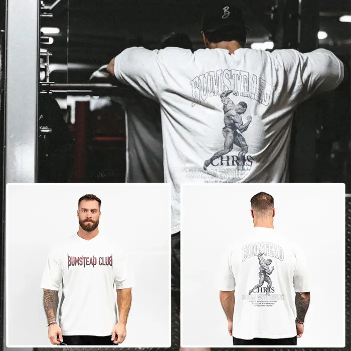T-shirt décontracté CBUM Chris American pour l'entraînement et la gym