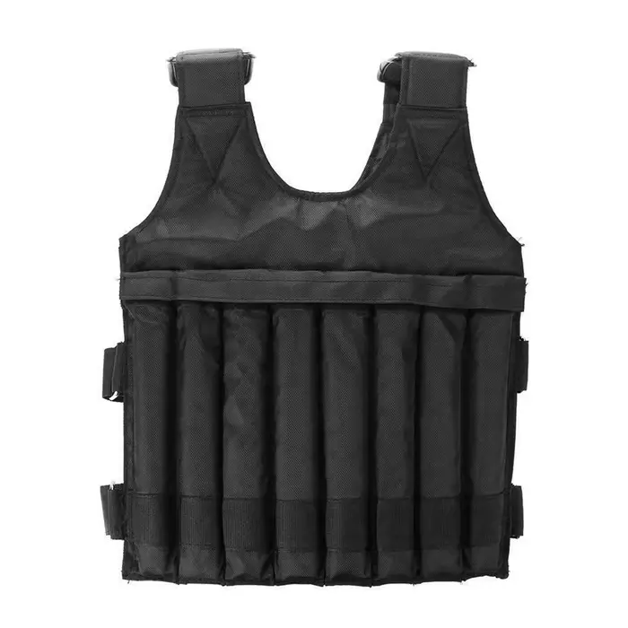 Gilet lesté avec charge réglable de 20 à 50 kg, fabriqué en tissu Oxford 1680D pour la course à pied