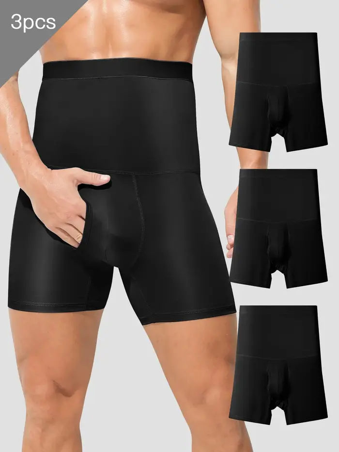 Sous-vêtements de sport pour hommes 3 pièces: taille haute