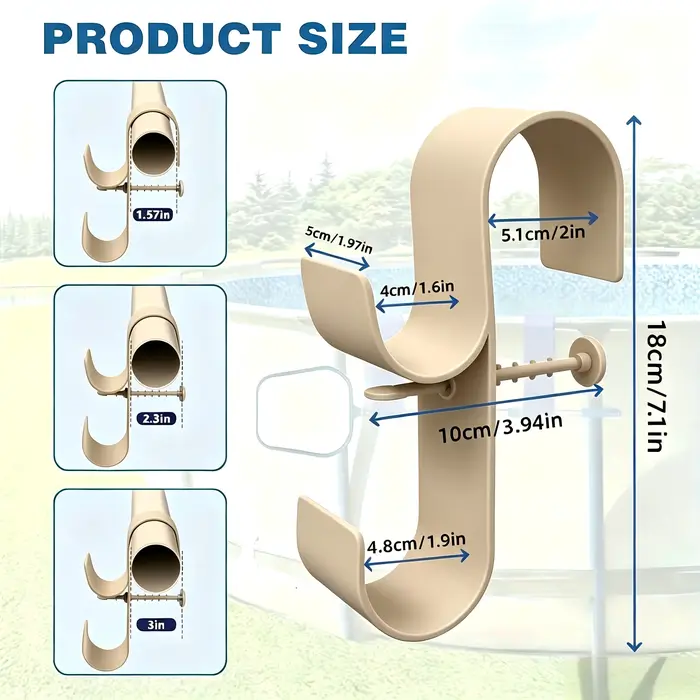 Support de poteau de piscine réglable, fabriqué en plastique durable, adapté aux piscines hors sol e