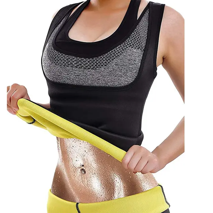 Femmes formation T-shirts Sauna hauts de sport vêtements de Fitness minceur corps sculptant gilet perte de poids