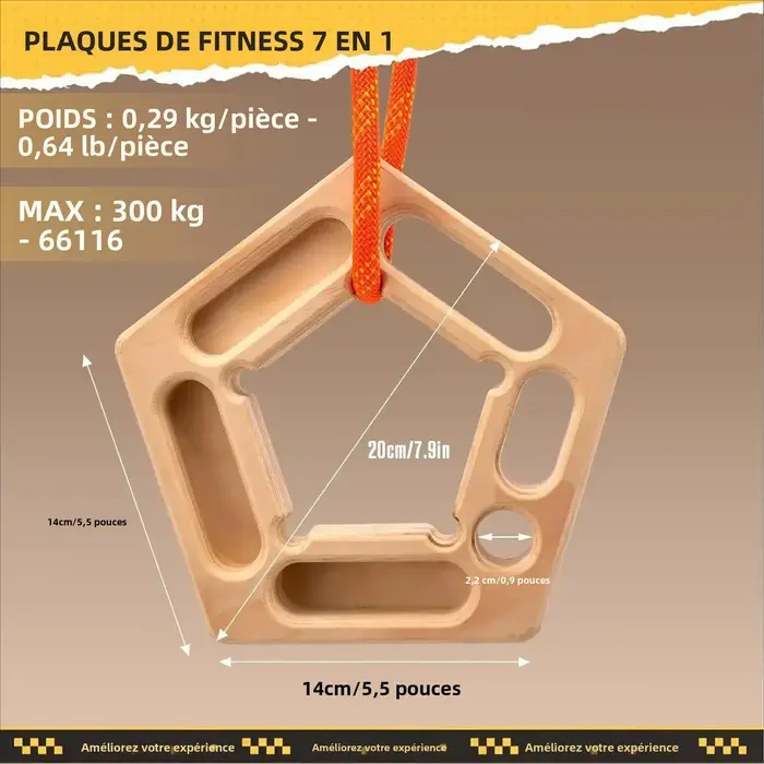 Barre de traction murale pour l'entraînement de la force des doigts et des avant-bras