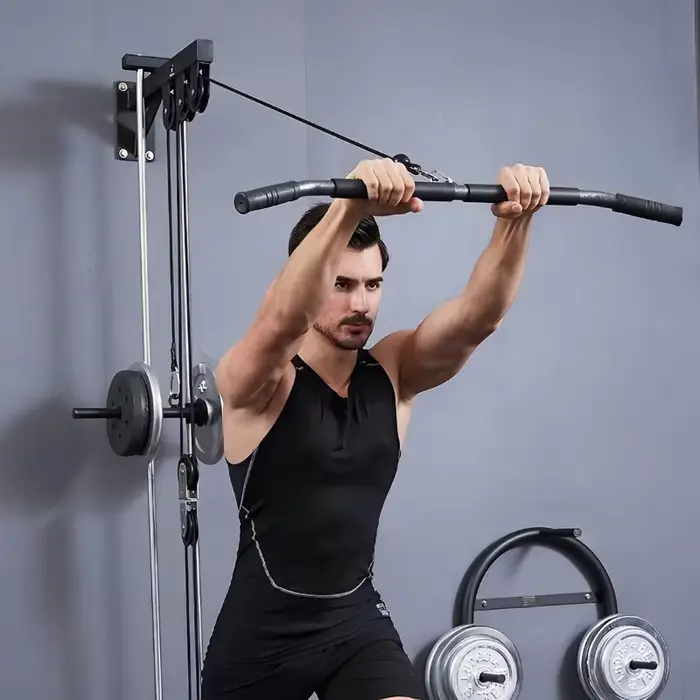 Fitness Lat tirer vers le bas barre presse Biceps force arrière poignée d'entraînement pour câble Machine fixation accessoires de gymnastique