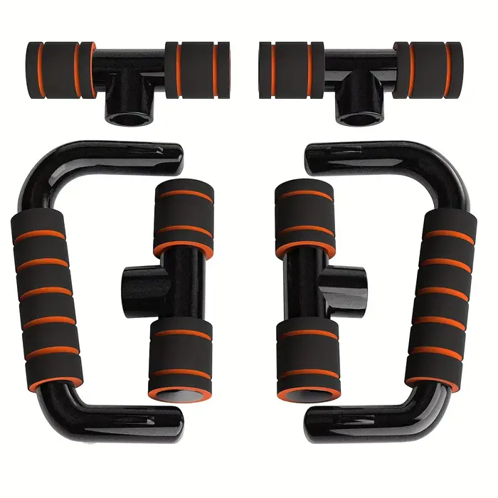 1 paire de barres de musculation ergonomiques pour hommes - Supports d'entraînement de force portables antidérapants