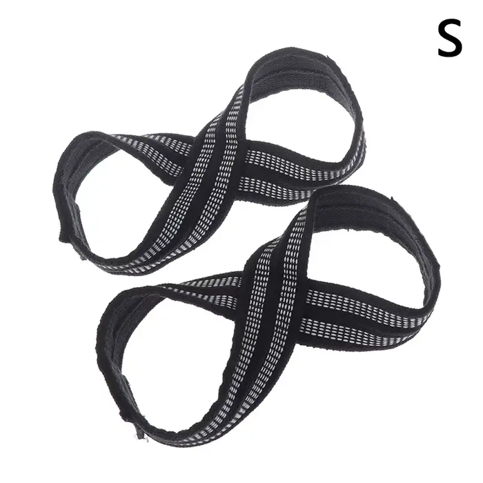 . [LA] 1 paire de sangles en forme de 8 pour soulevé de terre, musculation, shrugs, bande de préhens