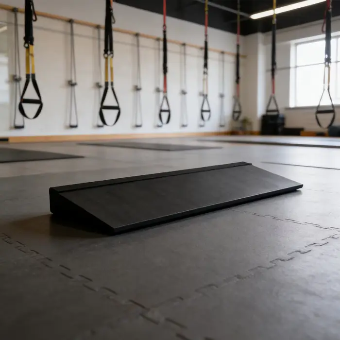 Grande planche d'entraînement inclinée pour squats