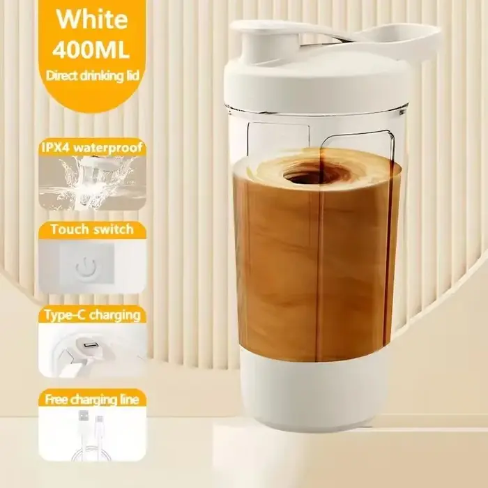 Bouteille shaker électrique 650 ml, portable, pour protéines de lactosérum, mélangeur automatique, m