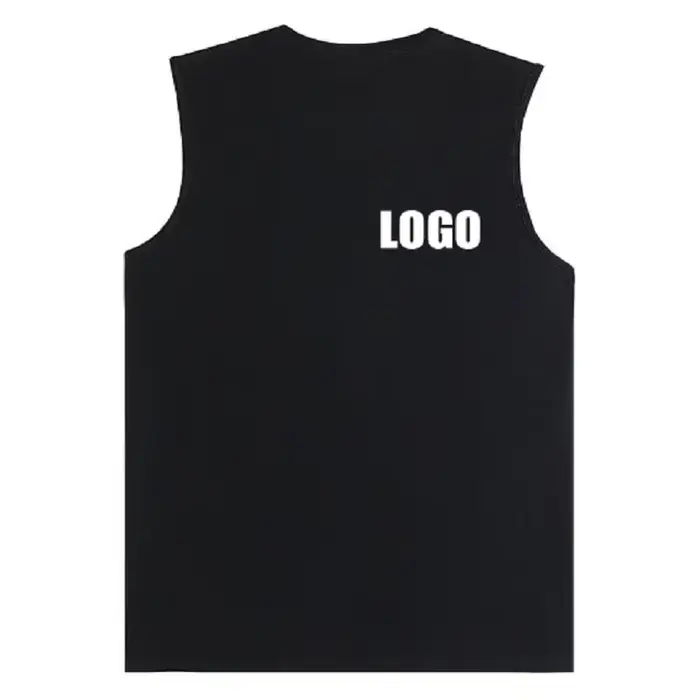 Gilet de sport en coton pour hommes, Logo personnalisé, Design de bricolage, gilet de sport d'été, v