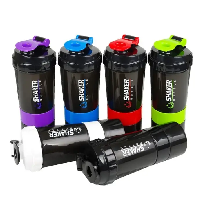 Bouteille Shaker anti-fuite avec 3 couches
