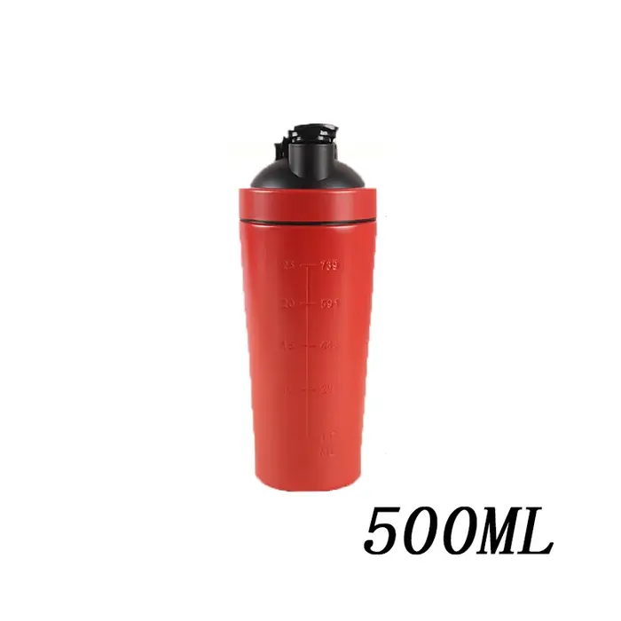 Bouteille shaker en acier inoxydable pour protéines avec boule
