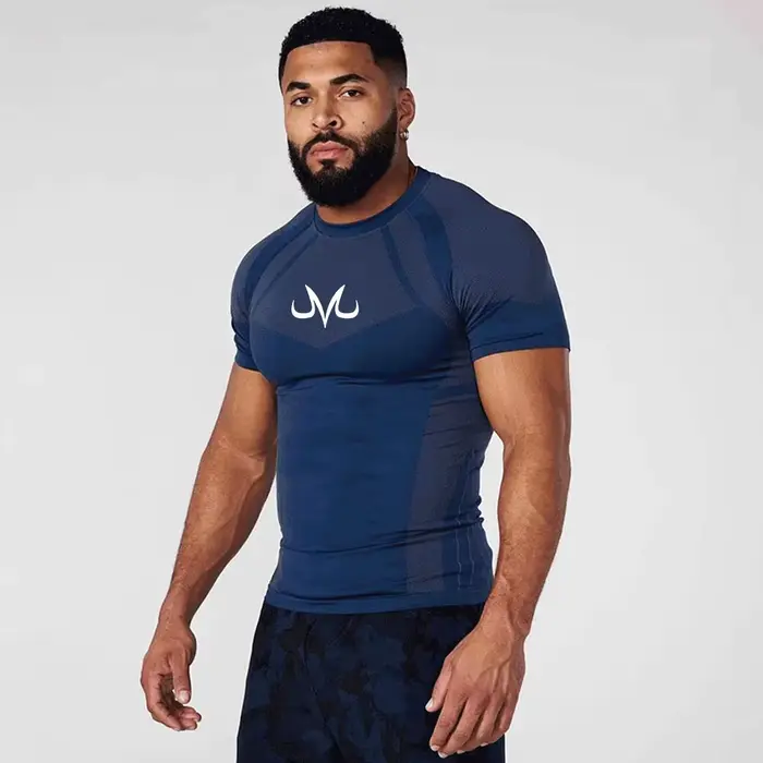 T-shirts de compression pour hommes – Vêtements de sport et d'entraînement en extérieur – Hauts respirants pour la course et l'exercice