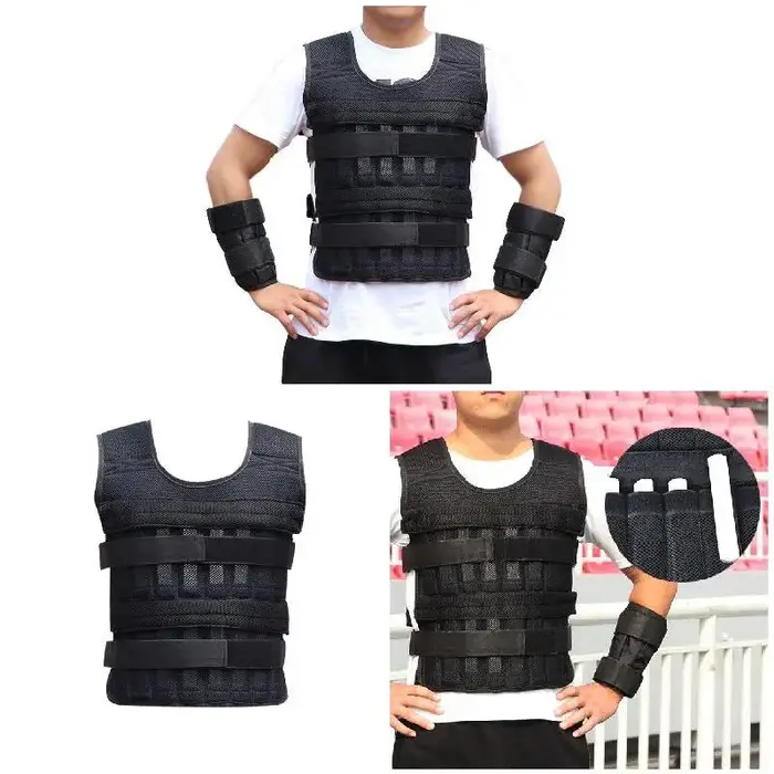 Gilet lesté de 20 kg, veste de poids de chargement réglable