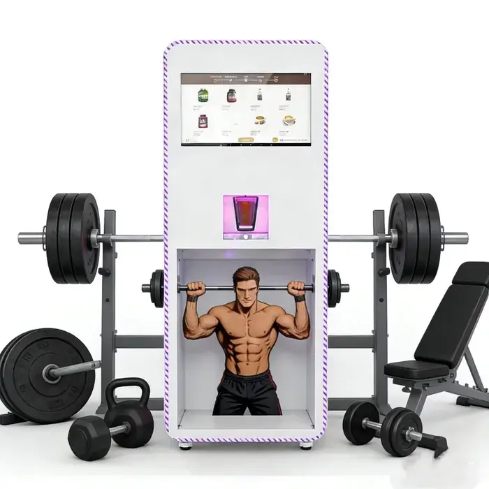 Distributeur automatique de boissons protéinées de qualité supérieure pour salle de sport, avec café
