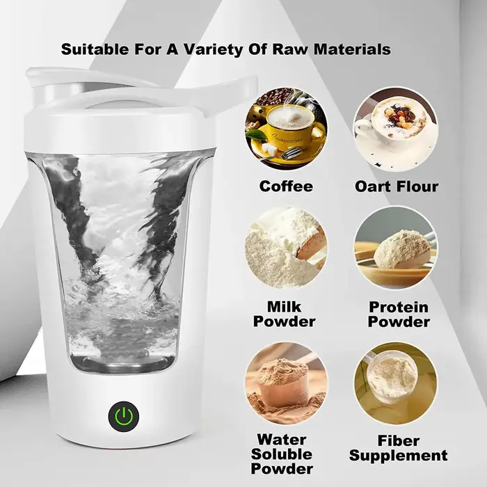 Tasse de mélange électrique de 450ml, mélangeur de bouteilles Portable pour poudre de protéines, pour voyage, maison, bureau, outils de cuisine