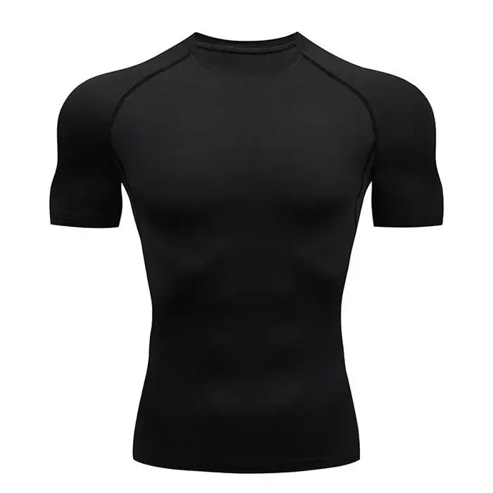 T-shirt de sport à manches courtes pour hommes, haut de course