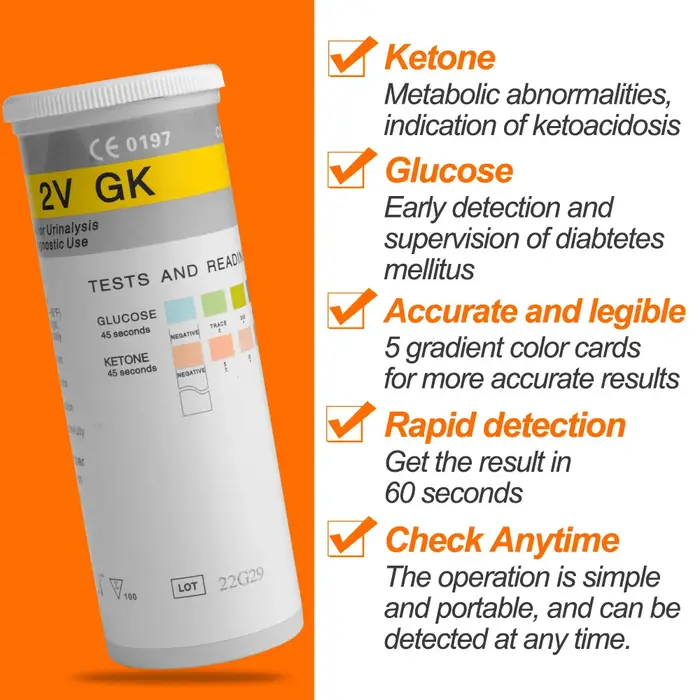 Bandelettes de Test de glycémie d'urine Keto