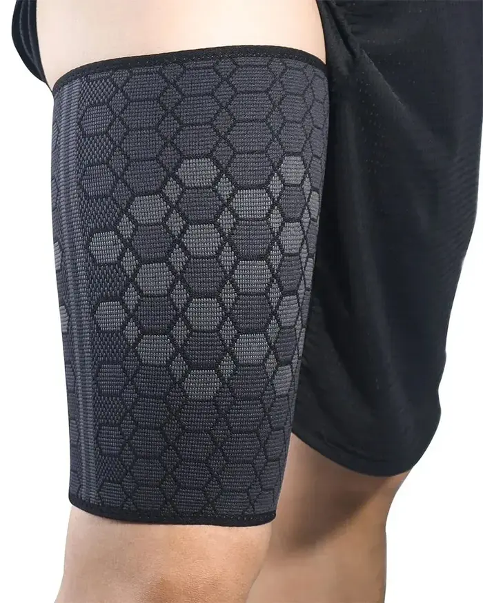 Protecteur de cuisses de sport en Nylon tricoté à haute élasticité, Leggings Anti-fuite musculaire p