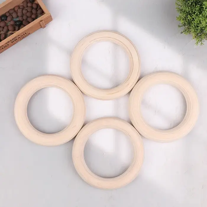 2 pièces/paires anneau en bois Portable Crossfit anneaux de gymnastique