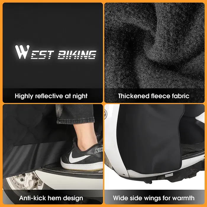 WEST BIKING hiver vélo électrique polaire coupe-vent couette cyclisme chaud imperméable e-bike moto trajet quotidien