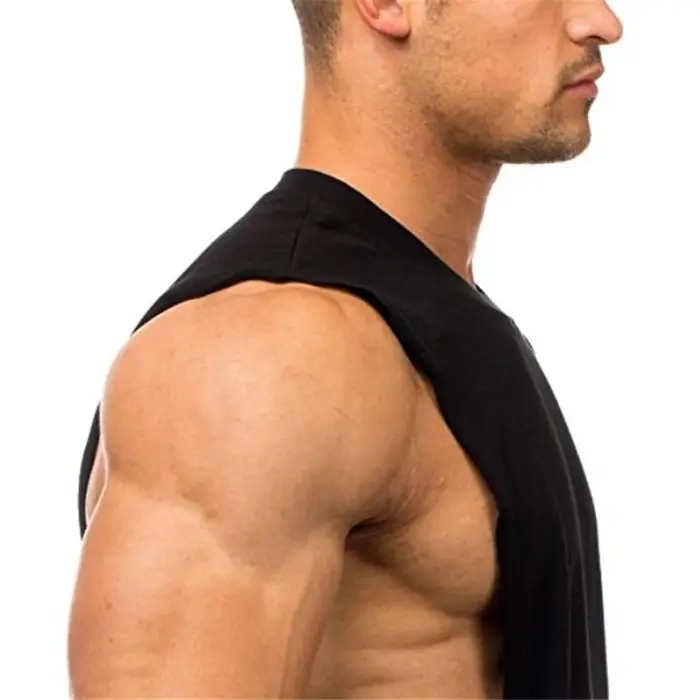 T-shirt sans manches pour homme, vêtement de marque Just Gym, Fitness, coupe sur les côtés, emmanchures tombantes, hauts de musculation et d'entraînement