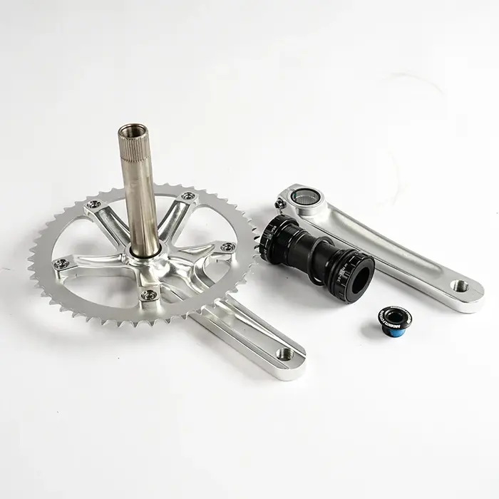 Ardently-Pédalier Intégré Creux pour Vélo, FixeGear, 48T, 165mm, Piste, Vitesse Unique, BCD144mm, Al