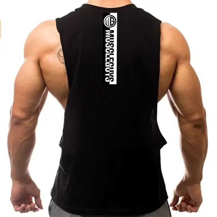 Muscleguys Gym Tank Tops Trends Vêtements pour hommes Gilet de fitness décontracté, ample et confort