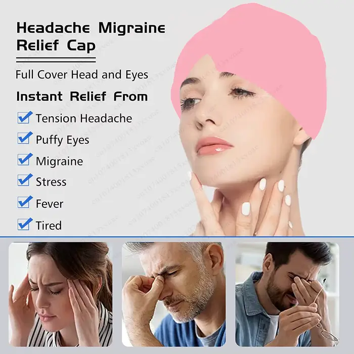 Pain de tête soulagement de la Migraine chapeau Gel glace compresse froide thérapie casquette