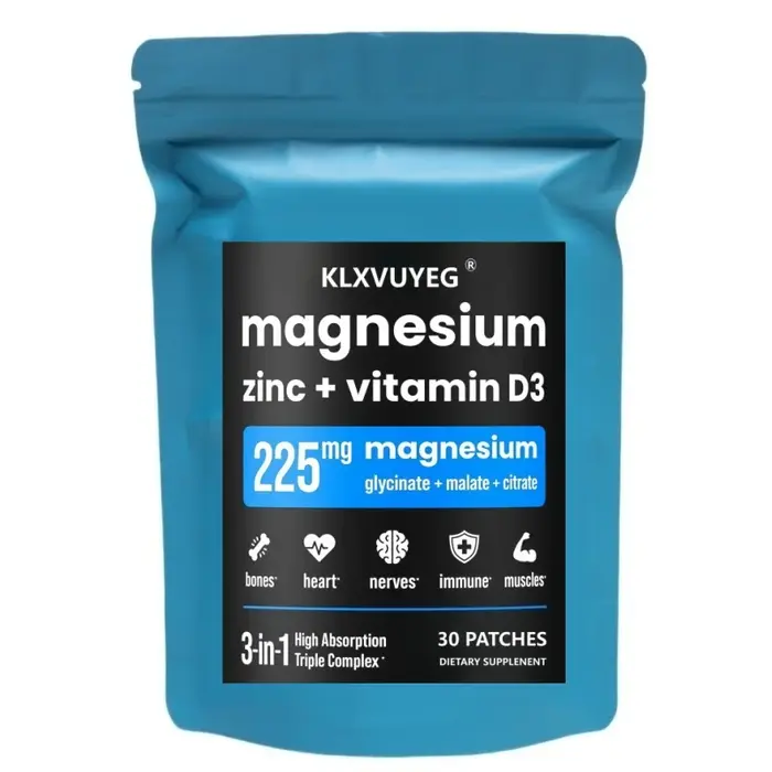  ﻿   Complément de magnésium, zinc et vitamine D3 - Glycinate de magnésium - Santé des os, des musc