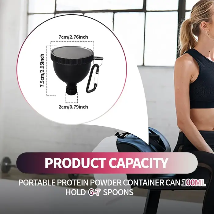 Support pour poudre protéinée de 50 ml