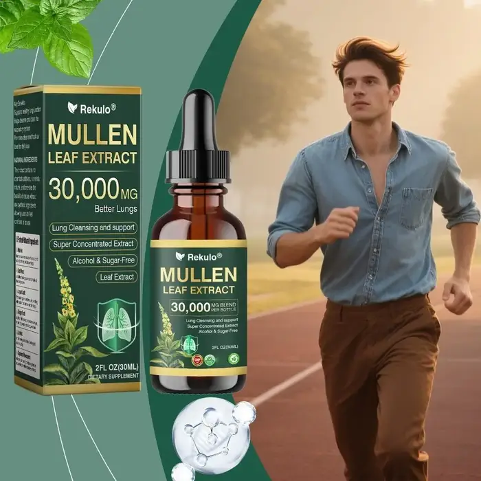 Extrait de feuille de molène 30000 mg – Gouttes Nettoyantes Pulmonaires – Absorption Rapide Naturelle – Soin Respiratoire Quotidien – Complément Oral pour la Santé