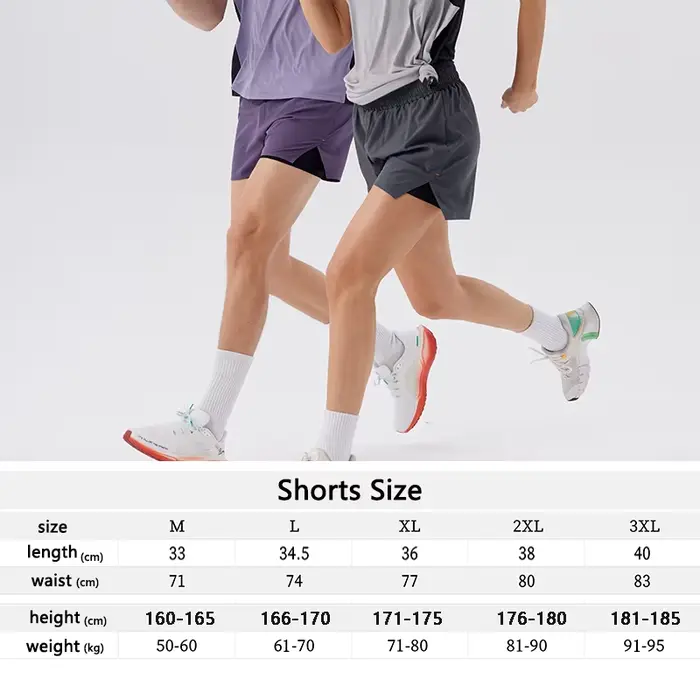 Short de course pour hommes