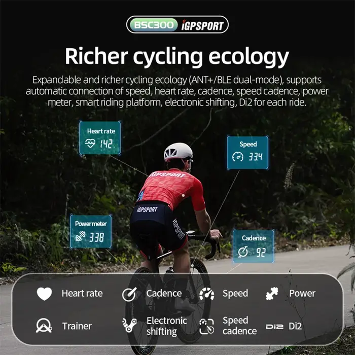 IGPSPORT BSC300 ordinateur de vélo GPS carte hors ligne mondiale odomètre de cyclisme BSC 300 Suppor