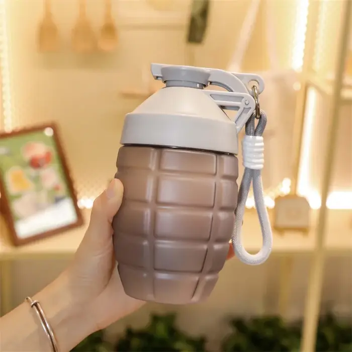 Bouteille d'Eau de dehors Fitness de 600ml, Shaker Simple à la Mode, 10000 Poudre, Financial, Haute Capacité, Milkshake, Assad Cup