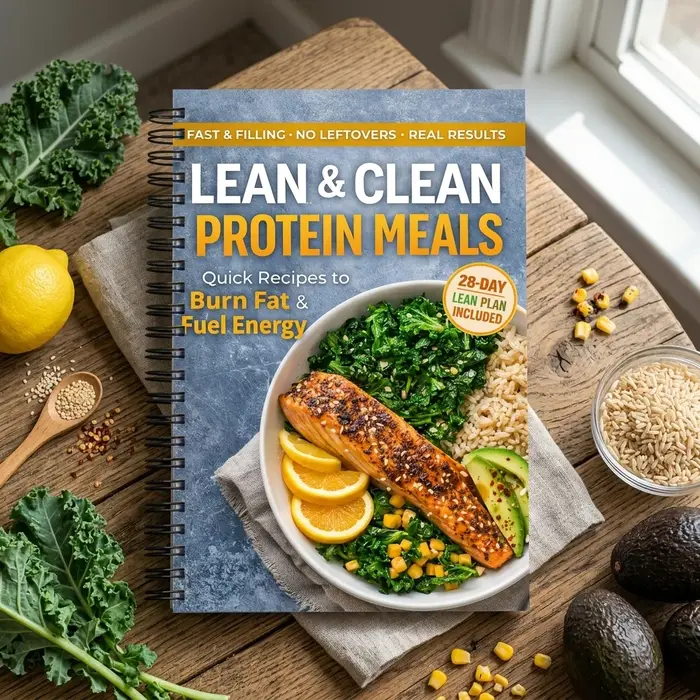 Cuisinier complet de recettes diététiques riches en protéines sur 28 jours avec guide des repas et recettes faibles en calories pour la perte de poids et une alimentation saine