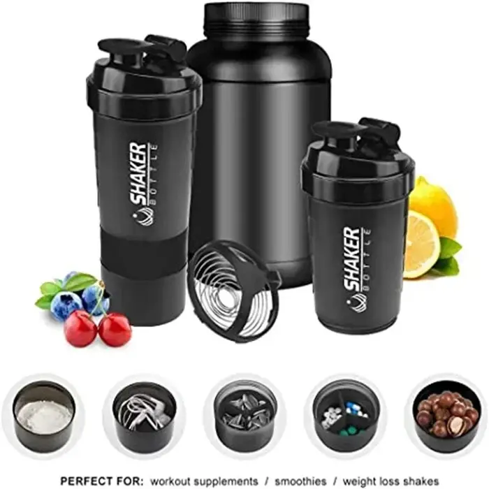 Shaker portable avec conteneur de stockage de poudre