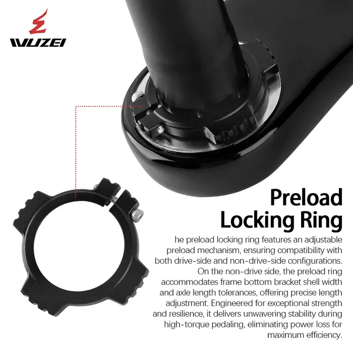 WUZEI – pédalier de vélo de route en Fiber de carbone, Ultra-léger, 165 170mm, 12s, 11s, pignon de v