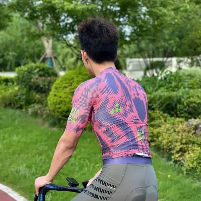 Aogda Maillot de cyclisme à manches courtes pour hommes