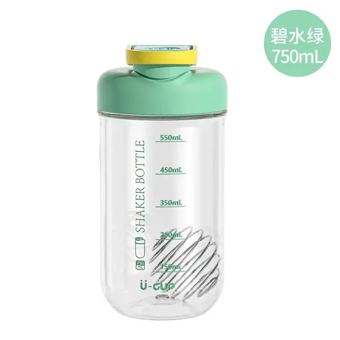 Bouteille d'eau en plastique Tritan de 500 ml grande capacité pour shake protéiné, tasse portable po