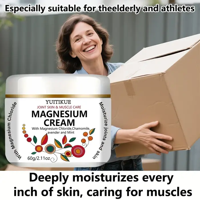 Crème de magnésium pour les articulations et les muscles YUITIKUE, hydratation profonde, absorption facile, convient aux athlètes âgés, toutes les parties du corps