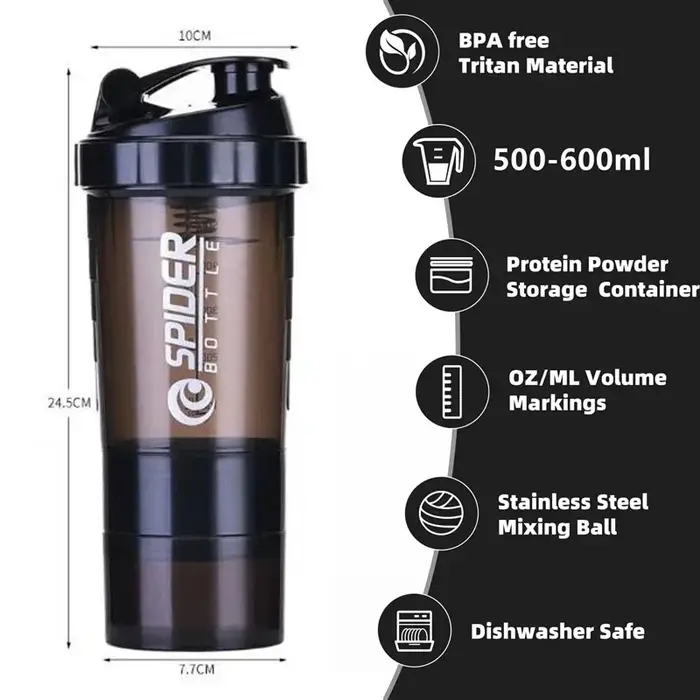 Shaker portable avec conteneur de stockage de poudre