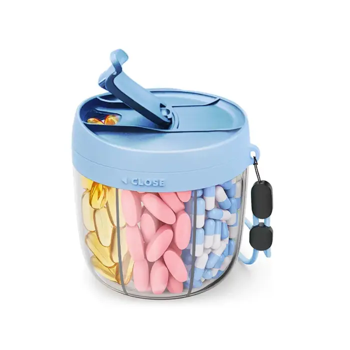 Boîte de rangement Portable pour suppléments de vitamines à 7 compartiments, organisateur de capsule