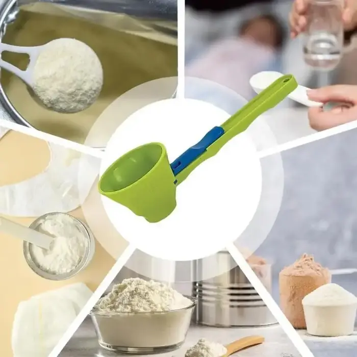 Cuillère à poudre de protéines en matériau PP Durable sans gâchis-entonnoir coulissant pour le lait et les suppléments
