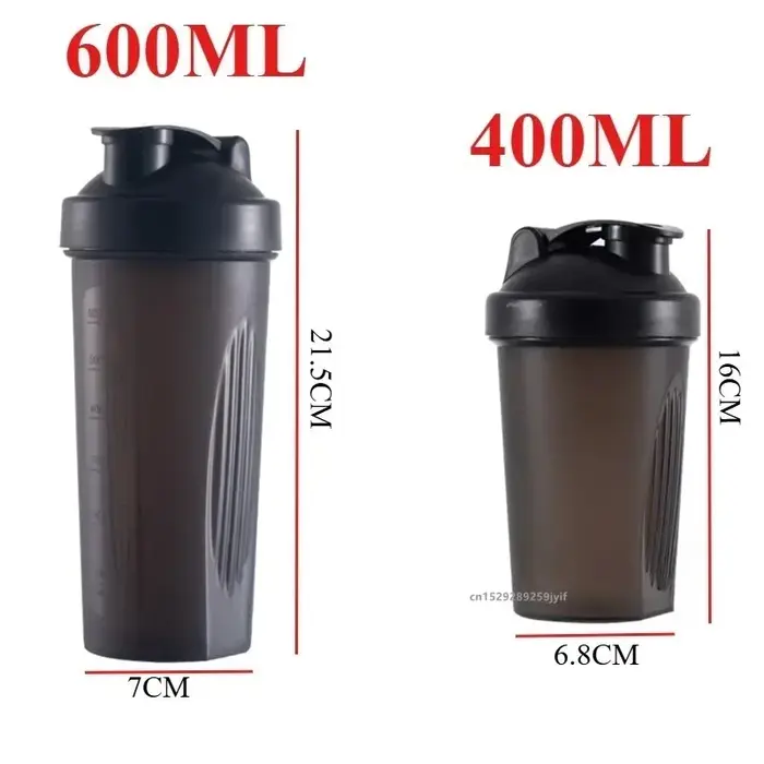 Bouteille de protéines Shaker de sport avec boule en acier